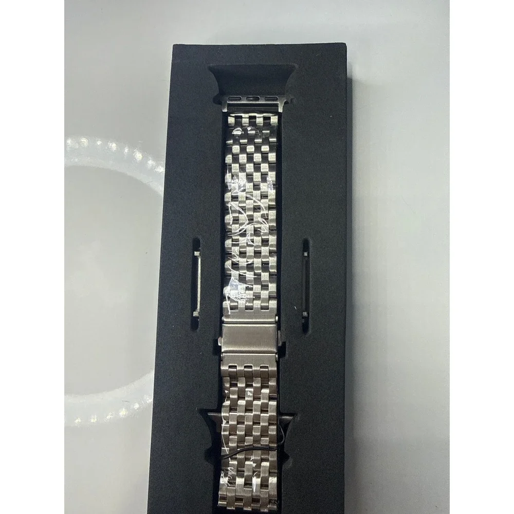 Posh Tech Remy Steel Silver Stainless Steel Band for Apple Watch All Models